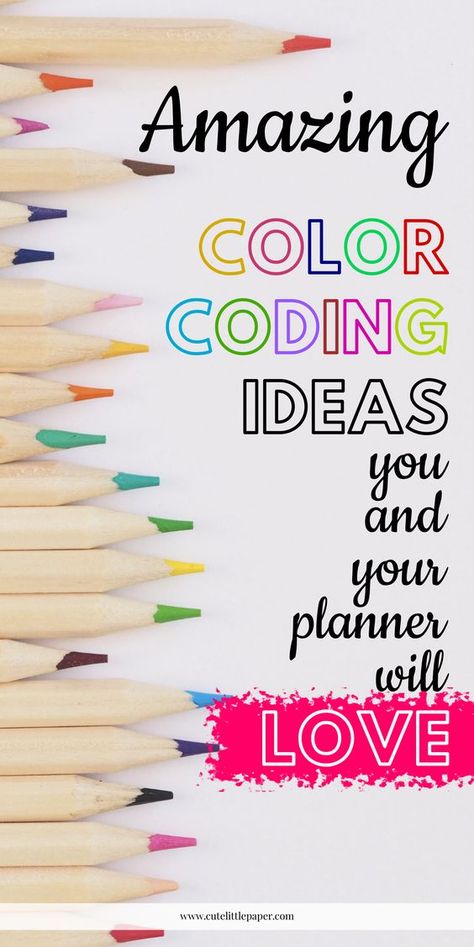 Diy Planner Ideas How To Make, Color Coding Planner Categories, How To Color Code Your Planner, Color Code Planner Ideas, Planner Decorating Inspiration, Color Coded Planner, Planner Color Coding Key, Calendar Color Coding, Planner Organization Color Code