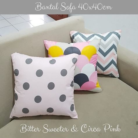 Bantal Sofa, Sofa, Throw Pillows, Pillows, Bed, Pattern, Pink, Furniture, Home Decor