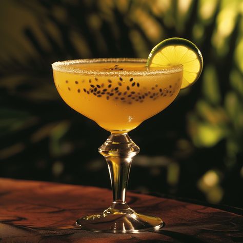 Ingredients: Sugar:2 tbsp · Lime Juice:1.5 oz · White Rum:3 oz · Passion Fruit Juice:6 oz · Passion Fruit:1 (optional) · Lime Slices:for garnish Passion Fruit Daiquiri, Tart Flavors, Daiquiri Cocktail, Passion Fruit Juice, Slice Of Lime, Light Rum, Fruity Cocktails, Mango Juice, Agave Syrup