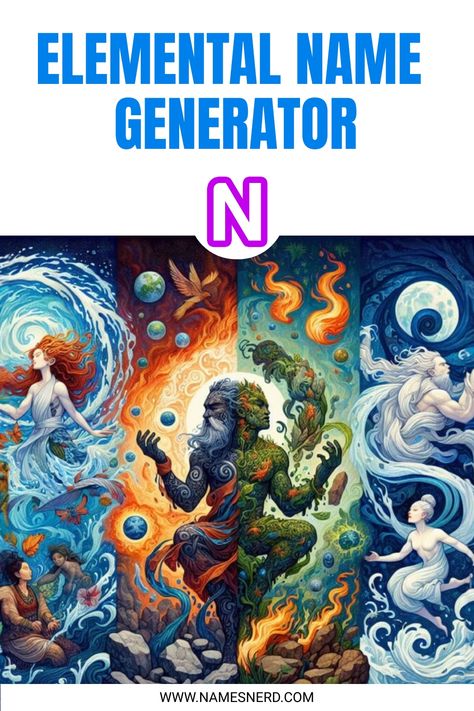 This elemental name generator provides names for elemental beings or those with powers including air, water, fire, and earth. Fairy Name Generator, Elemental Beings, Kingdom Names, Fairy Names, Water Powers, Thunder And Lightning, Name Generator, Water Element, Cool Names