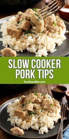 Crock Pot Pork Loin With Gravy, Recipes Using Cubed Pork, Pork Tenderloin Tips Crockpot, Slow Cooker Pork Cubes, Pork Tips Recipe Dinners, Crock Pot Pork Bites, Pork Stew Meat Crockpot Recipes, Pork Chunks Recipes Slow Cooker, Pork Loin Tips Recipes