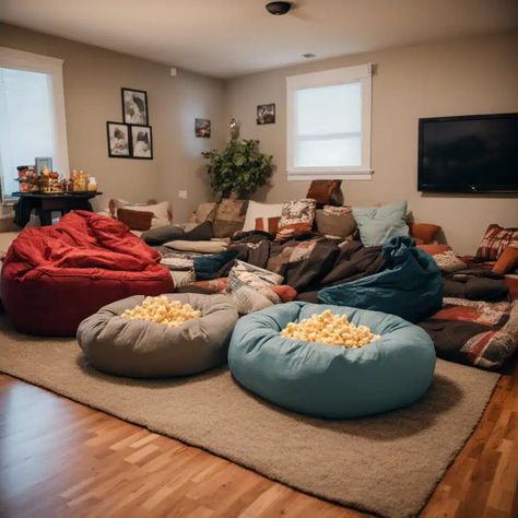 50 Fun Sleepover Games and Activities For Teens! - Your Teen Magazine Basement Sleepover Setup, Teen Boy Sleepover Ideas, Teenage Sleepover Ideas, Sleep Over Ideas For Teenagers, Activities For Teens At Home, Fun Sleepover Activities, Boy Sleepover, Teen Sleepover Ideas, Gaming Pillow