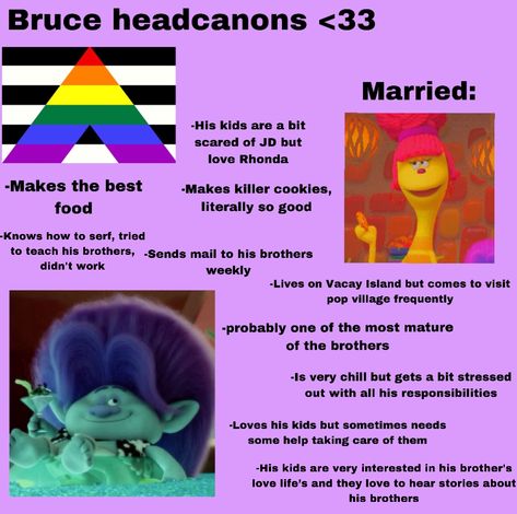 #trolls #trollsbandtogether #brucetrolls Head Cannons, Trolls Movie, Very Interesting, Stressed Out, Cool Things To Make, Love Life, Love Him, Growing Up, Singing