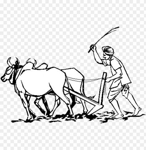 Farmer Png Image, Indian Farmers Images, Indian Farmer Drawing, Farmer Drawing Sketch, Farmers Drawing, Farmer Sticker, Farmer Image, Farmer Clipart, Punjabi Tattoo