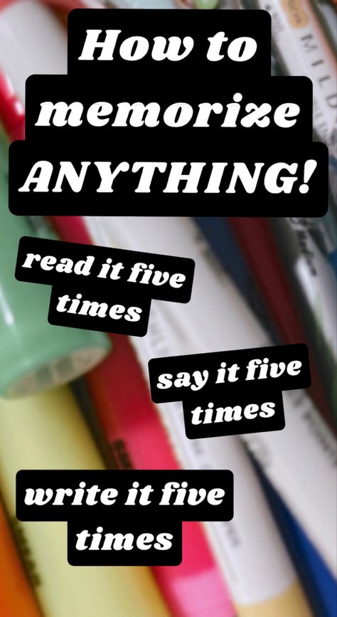 How To Memorize Something, How To Memorize Things Quickly, Tips For Memorizing Lines, How To Memorize Things Fast, How To Memorize Lines For A Play, How To Memorize Anything, Ways To Memorize Things, How To Memorize, How To Memorize Faster