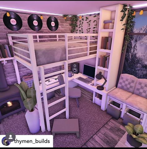 Tiktok Bedroom, House Bedroom Ideas, Blocksburg Room Ideas￼, Bloxburg Houses, House Decorating Ideas Apartments, Bedroom Ideas Aesthetic, Small House Layout, Simple Bedroom Design, Tiny House Layout