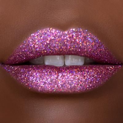 Glitter Lip Kit, Pink Glitter Lipstick, Pop Art Lips, Lip Art Makeup, Glitter Lip, Glitter Lipstick, Indie Makeup, Orange Lips, Catty Noir