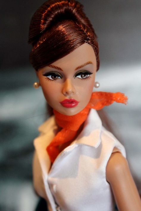 Lotta Danger Poppy Flight Attendant | This Poppy reminds me … | Flickr Flight Attendant Hair, Fair Outfit, Doll Scenes, Fair Outfits, Doll Faces, French Twist, The Fair, Coney Island, Cabin Crew