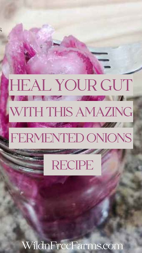 Lacto-fermented onions are a great way to preserve the harvest in a gut-healing and nutritious recipe that can be prepared in minutes! Fermented Medicine, Fermented Onions Recipe, Fermented Red Onions, Fermented Juice, Fermented Onions, How To Make Fermented Foods, Fermenting Recipes, Fermented Vegetables Recipes, Fermented Foods Benefits