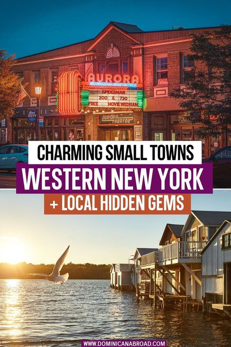 14 Charming Small Towns in Western New York + Hidden Gems Niagara Falls Trip, Alaska Vacation, Western New York, Popular Travel Destinations, Autumn In New York, Quaint Village, Visit New York, Fall Travel, New York New York