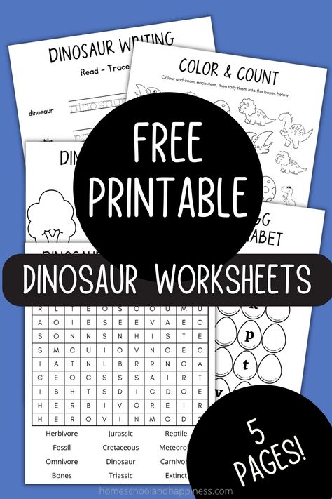 Printable Dinosaur Worksheets Dinosaur Worksheets 2nd Grade, Dinosaur Activity For Kids, Dinosaur Worksheets Free Printable, Free Science Printables, Easy Math Worksheets, Dinosaur Worksheets, Dinosaur Lesson, Weather Worksheets, Math Coloring Worksheets