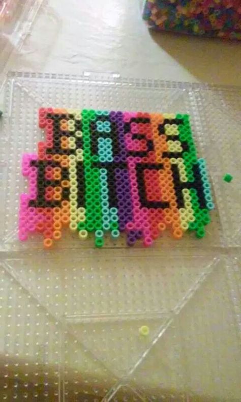 Freehanded,by myself and requested for trade Bass Canyon Perler, Rave Perler, Bass Canyon, Necklaces Cheap, Perler Pattern, Perler Creations, Candy Necklace, Melty Bead Patterns, Kandi Kid