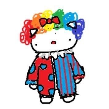 these gayssss, they’re trying to murder me Clown Hello Kitty Pfp, Garfield X Hello Kitty, Silly Clown Drawing, Clown Garfield, Clown Hello Kitty, Hello Kitty Garfield, Garfield And Hello Kitty, Take My Heart, Garfield Images