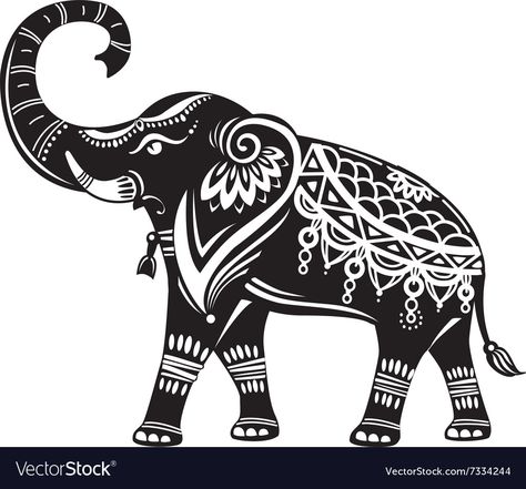 Elephant Stencil, Elephant Vector, Free Dxf Files, Elephant Drawing, Doodle Art Drawing, Elephant Tattoo, Indian Elephant, Elephant Tattoos, Elephant Art