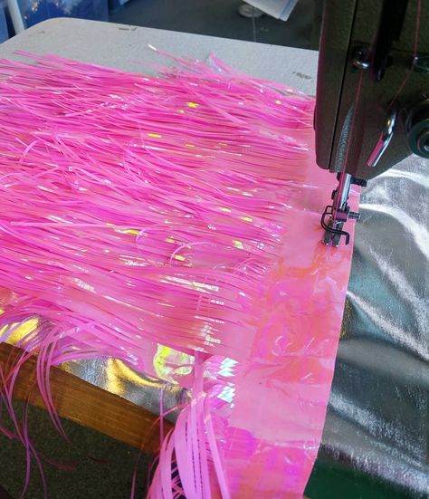 Foam Wigs, Fringe Clothing, Dancing Costumes, Bottle Blonde, Jacket Sewing, Festival Outfits Rave, Sparkle Party, Festival Jacket, Outfits Rave