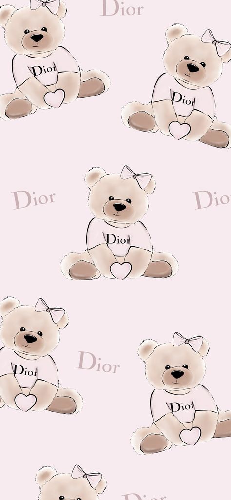 Plakat Design Inspiration, Dior Wallpaper, Cute Home Screen Wallpaper, Teddy Bear Wallpaper, Bow Wallpaper, Simple Phone Wallpapers, Simple Iphone Wallpaper, Iphone Aesthetic, Iphone Wallpaper Photos