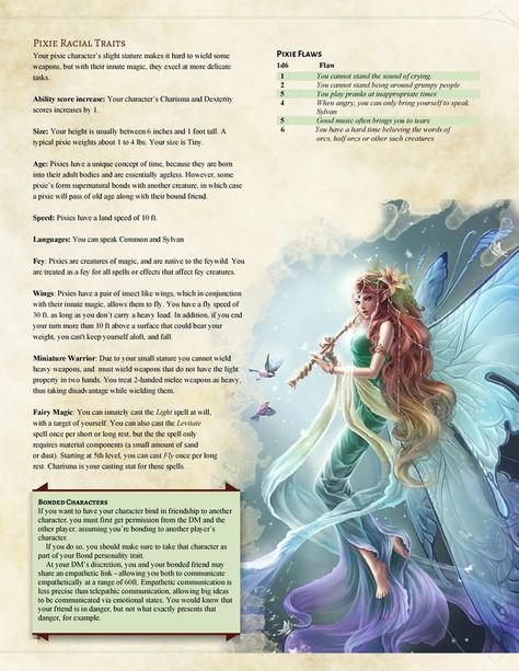 Dnd Fae Race, D&d Cleric Female, Homebrew 5e, Homebrew Races, 5e Races, Dungeons And Dragons Races, D D Races, Dnd Homebrew, Dnd Races