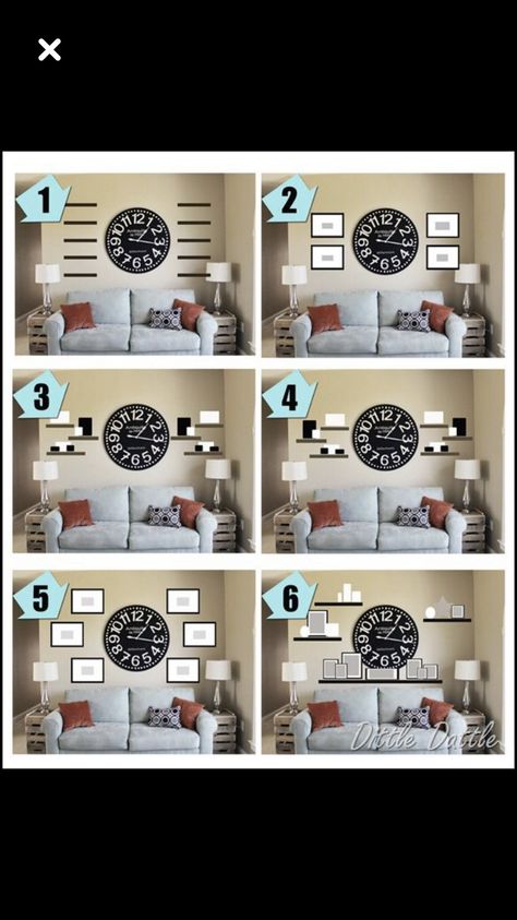 Big Wall Decor, Living Room Clocks, Trendy Living Rooms, Room Pictures, Clock Decor, Living Room Pictures, Unique Wall Decor, Clock Wall Decor, Large Living Room