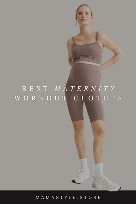 Image: H&M Pregnancy Workout Outfits, Fit Pregnant Women, Maternity Workout Clothes, Cute Running Outfit, Yoga Style Outfits, Maternity Workout, Exercise For Pregnant Women, Sports Bra Design, Maternity Activewear