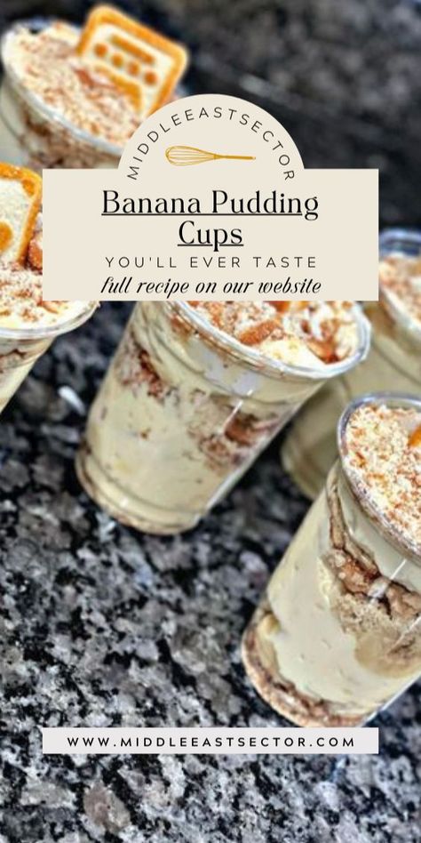 Indulge your taste buds with our Banana Pudding Cups—a delectable dessert that's both nostalgic and utterly satisfying. Layers of creamy vanilla pudding, ripe bananas, and luscious whipped cream create a symphony of flavors and textures in each delightful cup. Perfect for any occasion or simply as a sweet escape after a long day, these cups bring the classic banana pudding experience to new heights.