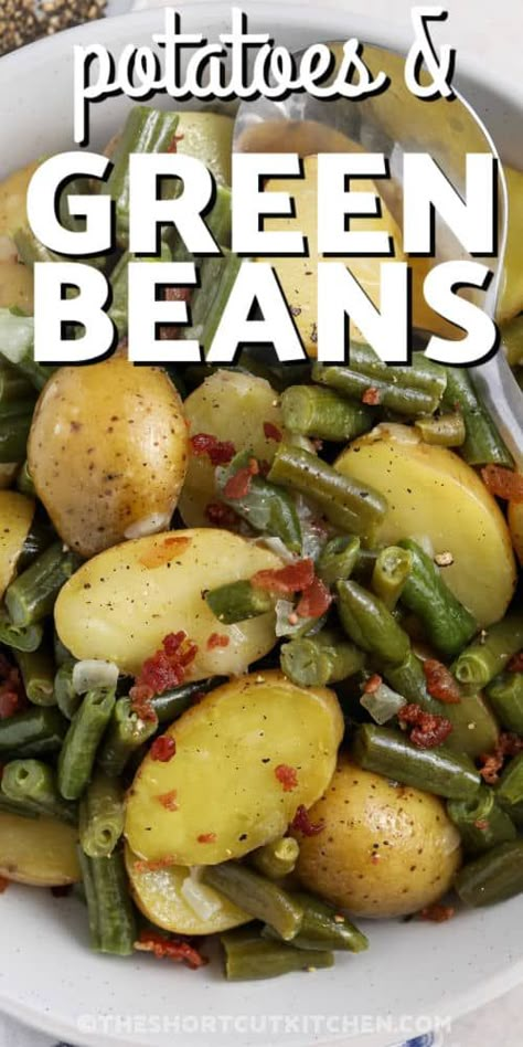 Green beans and potatoes, made with frozen beans, is an easy side. Green Bean And Potato Casserole Recipe, Green Beans And Potatoes With Bacon, Canned Potatoes And Green Beans, Canned Green Beans And Potatoes Stove Top, Can Green Beans And Potatoes, Baked Green Beans And Potatoes, Potatoes And Green Beans Stove Top, Boiled Potatoes And Green Beans, Ham Green Beans And Potatoes Stove Top