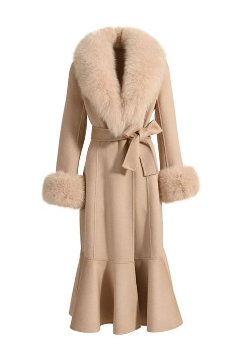 Westminster Cashmere Peplum Coat Beige | Hortons England | Wolf & Badger Peplum Coat, Cashmere Coat, Faux Fur Collar, New Wardrobe, Fur Collar, Westminster, Classy Outfits, Autumn Winter Fashion, What To Wear