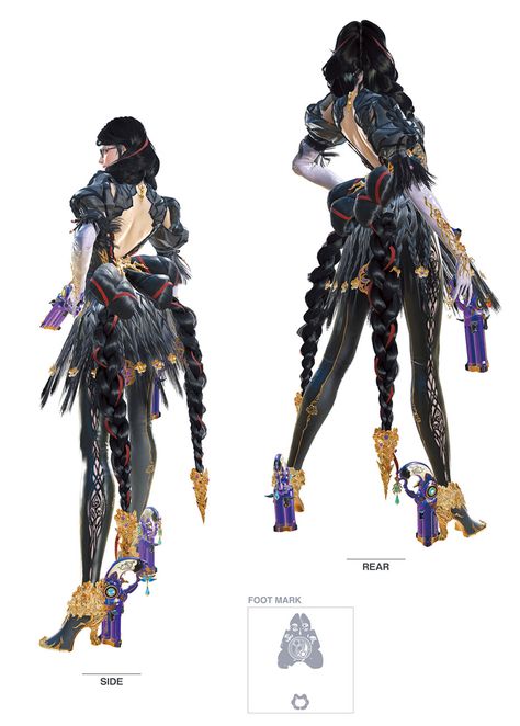 Bayonetta Side and Rear Art - Bayonetta 3 Art Gallery Bayonetta 3 Cosplay, Bayonetta Official Art, Bayonetta Characters, Bayonetta Cheshire, Bayonetta 3 Fanart, Bayonetta Outfit Ideas, Bayonetta Shoes, Bayonetta Outfits, Bayonetta Concept Art