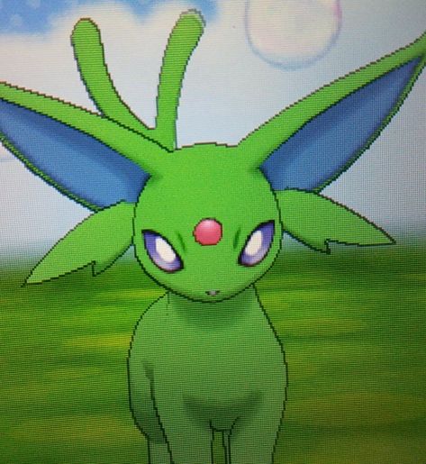 Shiny Espeon 💚 Shiny Jolteon, Shiny Espeon, Pixel Sprites, Pokemon Aesthetic, Shiny Pokémon, Sticker Cartoon, Shiny Pokemon, Eevee Evolutions, Pokemon Pictures