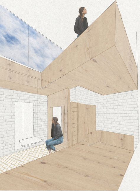 Collage Render, Sp Studio, Collage Architecture, Collective Housing, Architectural Illustration, Architectural Graphics, Architectural Representation, Architecture Collage, Architecture Concept Drawings