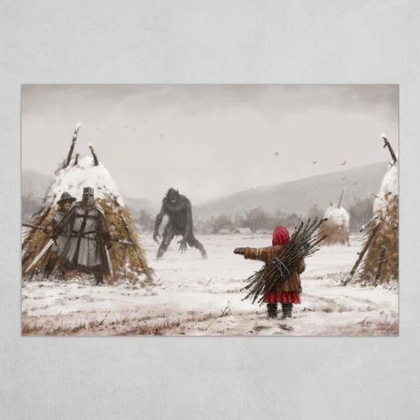 ArtStation - Good girl Jakub Rozalski, Good Girl, Unique Wall Art, Look At You, Fantasy Artwork, Society6 Art, Dark Fantasy Art, Dark Fantasy, Art Girl