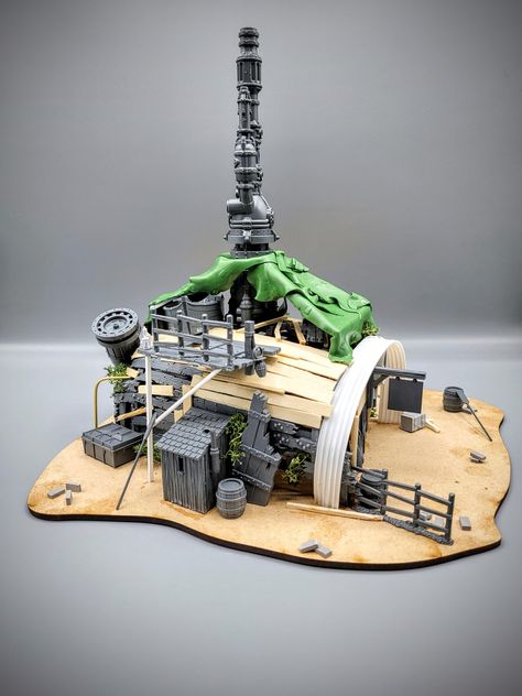 Necromunda Ash Wastes Terrain, Ash Wastes Terrain, Necromunda Ash Wastes, Ork Terrain, Ash Wastes, Fallout 4 Settlement Ideas, Necromunda Underhive, Necromunda Terrain, Dnd Diy