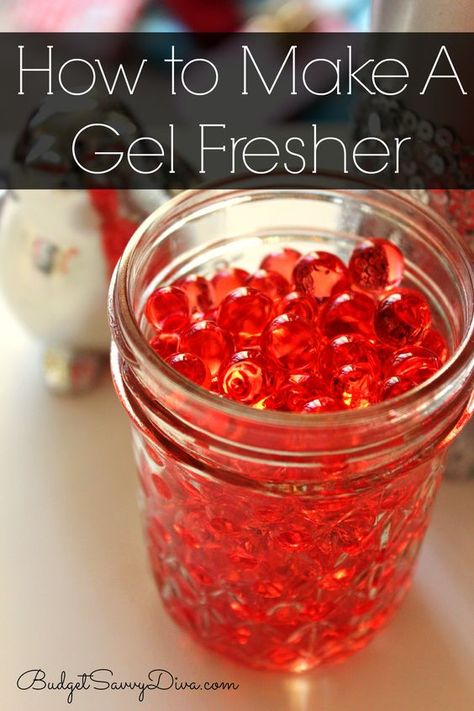 How To Make A Gel Fresher Water Bead Air Freshener Diy, Gel Beads Ideas, Water Gel Beads, Gel Air Freshener, Homemade Air Freshener, Diy Air Freshener, Home Air Fresheners, Gel Beads, Homemade Cleaning Products