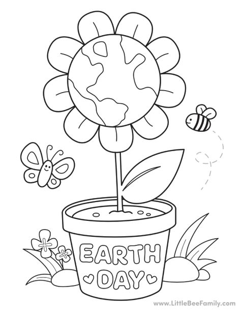 Earth Day Coloring Pages Preschool, Earth Day Colouring Sheet, Earth Day Coloring Sheets, Earth Day Colouring Pages, Earth Day Coloring Pages Free Printable, Earth Day Preschool Activities, Earth Day Drawing, Earth Day Coloring Pages, Space Crafts For Kids