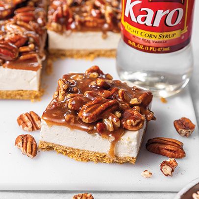 No-Bake Pecan Pie Cheesecake Bars - Karo Cheesecake Pecan Pie Bars, Pecan Pie No Bake Cheesecake Bars, Karo Syrup Pecan Pie Bars, Cheesecake Pecan Bars, No Bake Pecan Cheesecake Bars, Caramel Pecan Cheesecake Bars, Easy Pecan Pie Cheesecake Bars, Candy Bar Pie No Bake, No Bake Pecan Pie Cheesecake Bars