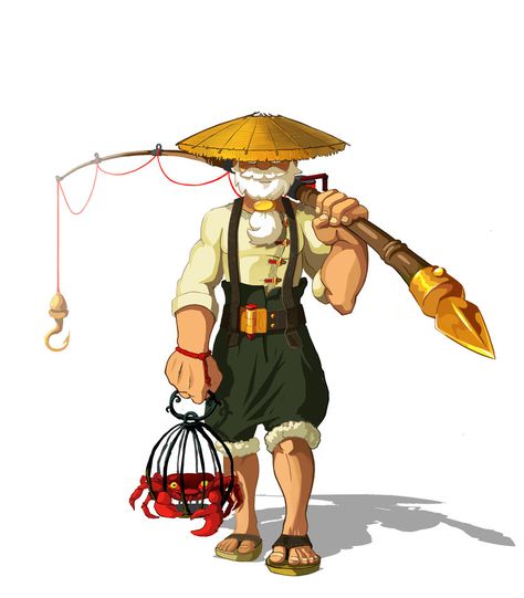 Fisher Character Design, Dnd Fisherman, Fisherman Character Design, Fisherman Aesthetic, Wild Arms, Sea Monster Art, Fisher King, The Fisher King, D D Classes