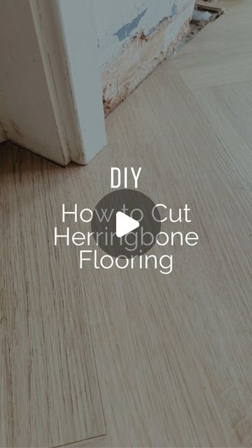 Jasmine Gurney | DIY | Interiors | Renovation | Home Improvement on Instagram: "🪚GET YOUR CUTS RIGHT FIRST TIME 📐  Having done a few different types of flooring now, and 6 rooms in a herringbone pattern, I’m now pretty good at doing the awkward cuts and getting a professional looking finish.. as with anything, practice makes improvement. But here’s a trick I picked up to help you get those professional cuts and clean finishes on your first go - without tape measure!   More videos like this coming soon including how to go around door frames, how to transition between rooms and how to add beading to cover expansion gaps.   Let me know what you’d like first!   DIY flooring | herringbone floor | how to install herringbone flooring | herringbone LVT | diy for beginners" Herringbone Door Diy, Diy Herringbone Floor, Herringbone Lvt, Herringbone Floor Pattern, Flooring Herringbone, Different Types Of Flooring, Diy For Beginners, Herringbone Tile Floors, Herringbone Flooring