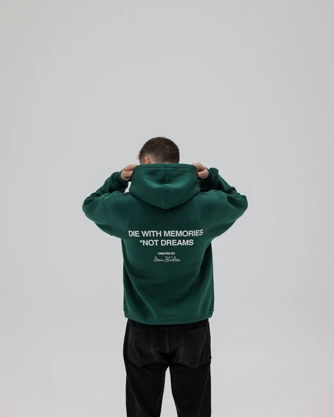 Memories Hoodie - Alpine Green – SOM Studios Green Hoodie Outfit, Male Hoodie, Outfit Sporty, Sporty Hoodie, Hoodie Outfits, Alpine Green, Outfit Hoodie, Outfits Female, Streetwear Hoodie