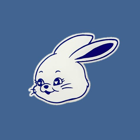 Newjeans Rabbit Icon, New Jeans Rabbit, Nwjns Widget, Blue And White App Icons, New Jeans Logo, Newjeans Y2k, New Jeans Bunny, Newjeans Bunnies, Rabbit Icon