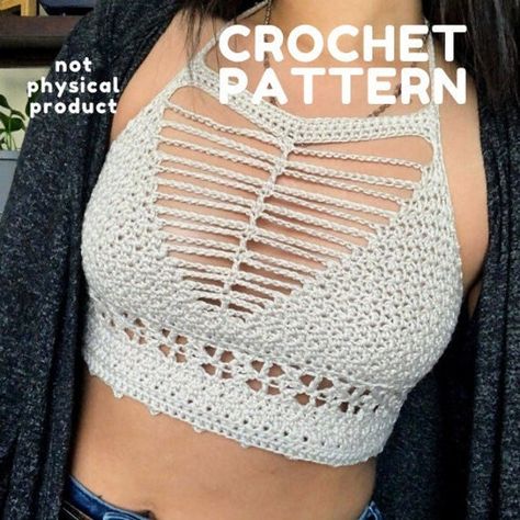 Plus Size Crochet Top, Easy Crochet Top, Long Crochet Cardigan, Plus Size Crochet, Crop Top Pattern, Crochet Crop Top Pattern, Crochet Terms, Crochet Tops Free Patterns, Crochet Summer Tops