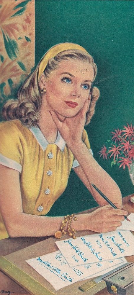 We communicated with people living far away by writing letters. Some say it is a lost art. Vintage Housewife, Piece Of Paper, Vintage Drawing, Images Vintage, Pulp Art, Lost Art, Vintage Life, A Desk, Vintage Pictures