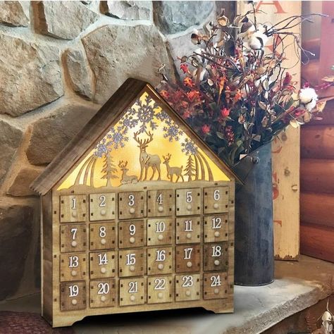 You Don’t Have to Spend a Fortune on Advent Calendars — 18 Festive Options Under $30 Shamrock Flower, Santa Claus Elves, Valentine Phrases, Halloween Phrases, Reindeer Dog, Wooden Advent Calendar, Christmas Phrases, Wooden Calendar, Star Wars Christmas