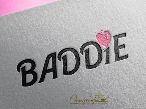 Baddie Logo by D. Charismatic Tracy Baddie Invitations, Baddie Logo Design, Owl Invitations, Logo Maker Free, Girly Wallpaper, Small Business Inspiration, Brand Stylist, Type Shi, Pink Wallpaper Iphone