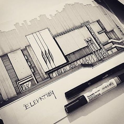 4,931 Likes, 3 Comments - Sketch & Architecture platform (@sketch_arq) on Instagram: “By @sketch_rajaei #sketch_arq” Sketch Architecture, San Myshuno, Architecture Elevation, New Architecture, Architecture Sketchbook, Interior Design Sketches, Architecture Design Sketch, Architecture Design Drawing, Architecture Ideas