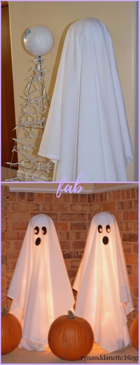 DIY Halloween Tomato Cage Ghost Tutorial Halloween Tomato Cage, Diy Halloween Ghost Decorations, Tomatoe Cage, Tomato Cage Ghost, Halloween Lights Diy, Tomato Cage Crafts, Diy Ghost Decoration, Ghost Tutorial, Diy Halloween Ghosts