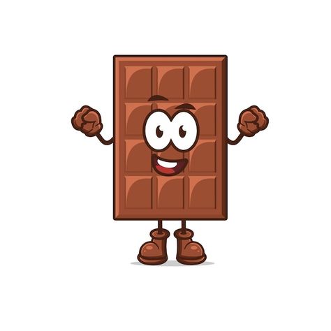 Brownie Business, Chocolate Illustration, Character Design Teen, Bounty Chocolate, Chocolate Cube, Charlie Chocolate Factory, Silly Face, Illustration Funny, Icon Cute