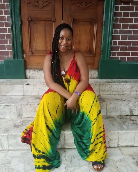 Jamaican & BobMarley souvenirs on Instagram: “Isn’t she Lovely???? 🥰🥰🥰🥰 It’s #ReggaeMonth have you copped your outfit yet? 🖤❤️💚💛 #HappyCustomer @nelly_boo_nelz rocking our #Rasta…” Jamaican Colors Outfit, Rasta Outfit Women, Reggae Outfit Women, Rasta Clothes, Tie Dye Skirt, Girl Outfits, Clothes For Women, Black, Clothes