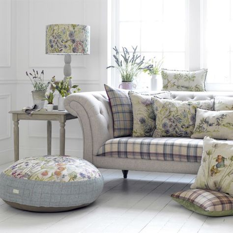 Voyage Decoration Hedgerow Fabric and why it's one of our customer favourites. Cushion Styling, Rustic Country Home, Cosy Living, Curtain Designs, Country Home Decor, Lounge Room, Floor Cushions, Home Fashion, Furniture Collection