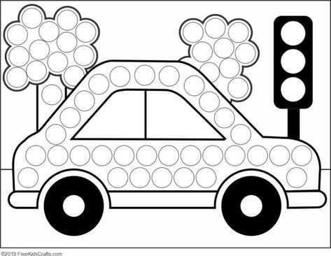 Cars Worksheets, Cars Preschool, Paint Template, Transportation Preschool Activities, Dot Marker Printables, Transportation Activities, Car Activities, Transportation Crafts, Transportation Preschool