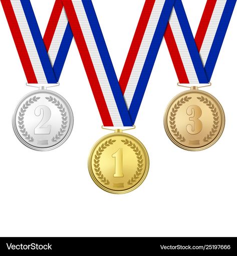 First Second Third, Sports Medals, Bronze Award, Third Place, First Second, Icon Set, Silver Gold, Vector Free, Vector Images