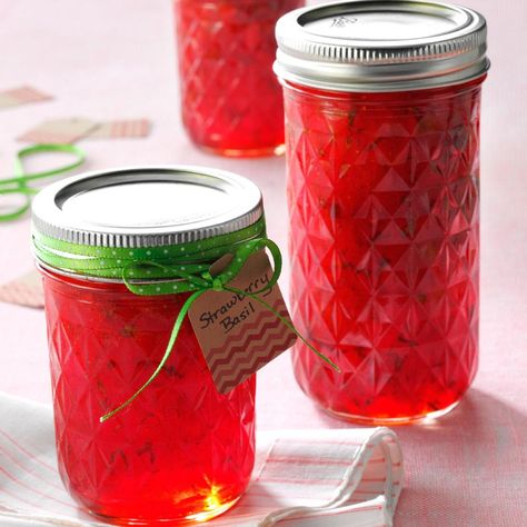 Strawberry Basil Jam Strawberry Basil Jam Recipe, Basil Jam Recipe, Strawberry Basil Jam, Basil Jam, Easy Strawberry Jam, Savory Jam, Best Dutch Oven, Canning Jams, Strawberry Basil